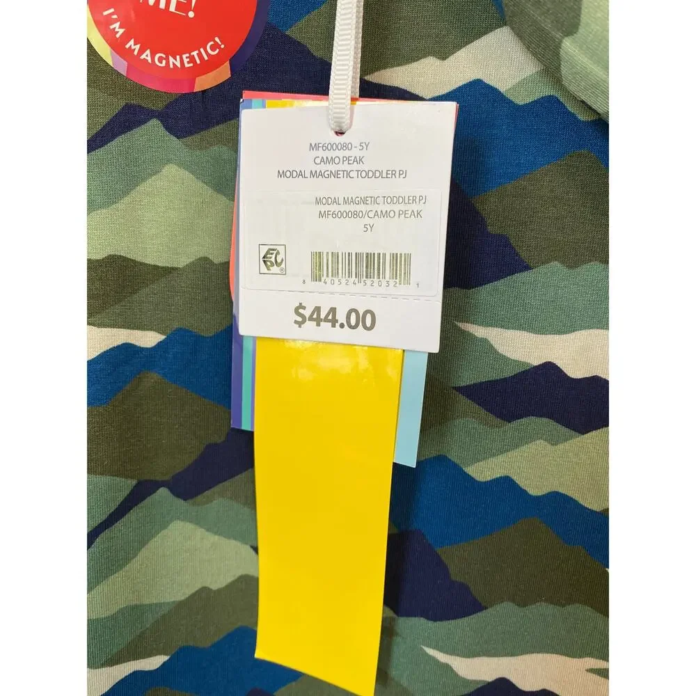 New Magnetic Me Camo Peak Modal Pajama Set Kids Size 5Y